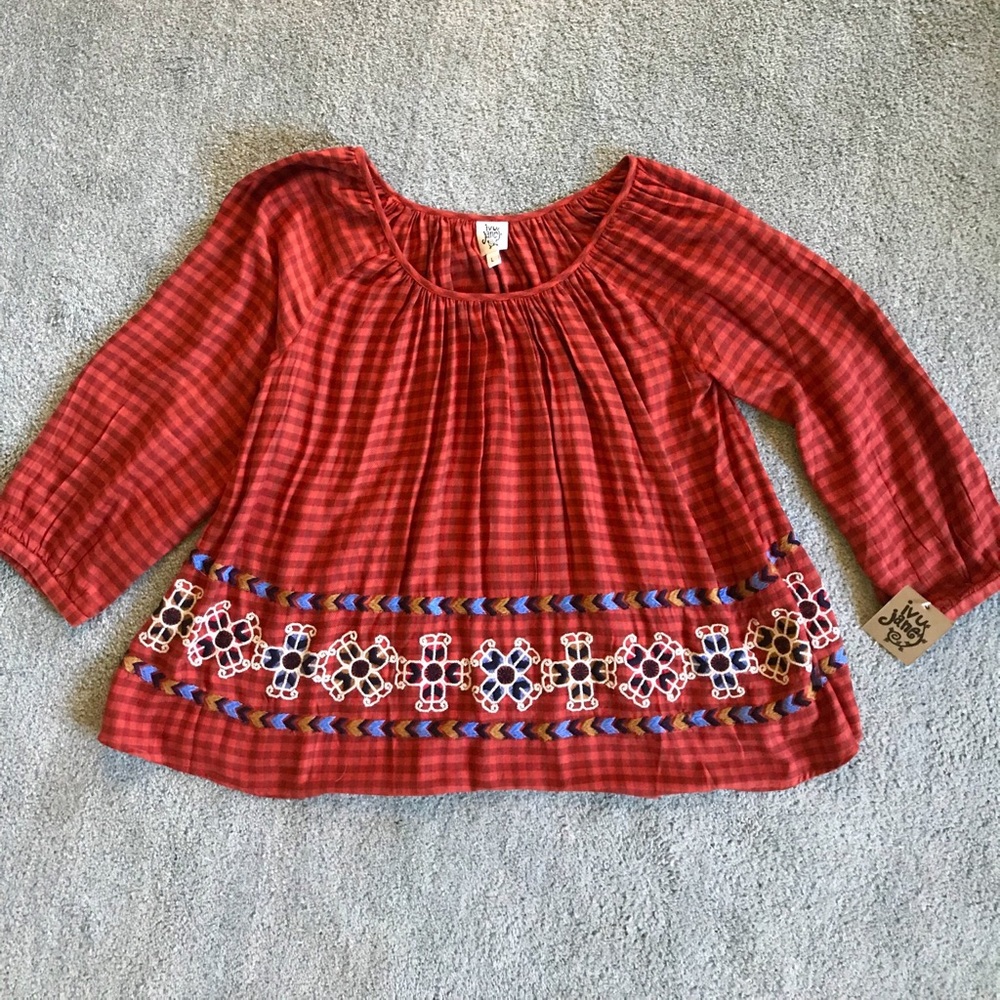 Ivy Jane Swing Top with embroidery
